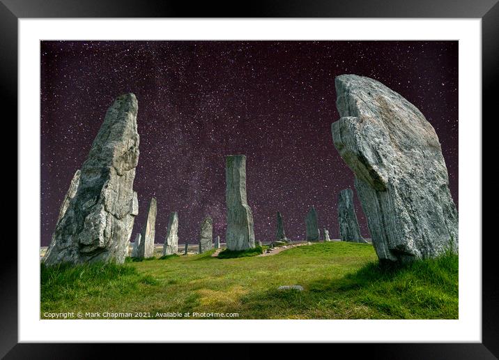 Calanais Standing Stones and Stars Framed Mounted Print by Photimageon UK