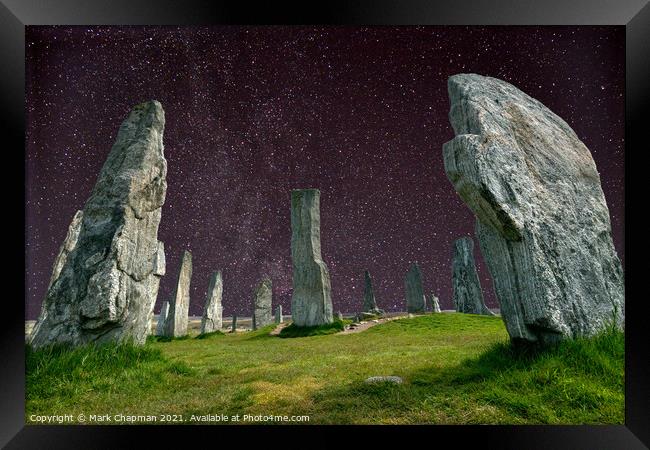 Calanais Standing Stones and Stars Framed Print by Photimageon UK
