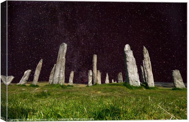 Calanais Standing Stones and Stars Canvas Print by Photimageon UK