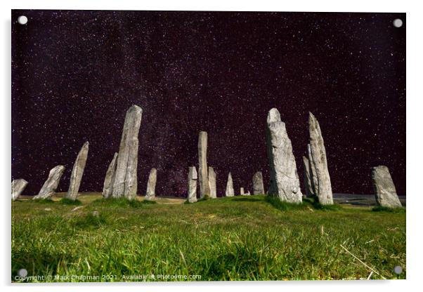 Calanais Standing Stones and Stars Acrylic by Photimageon UK