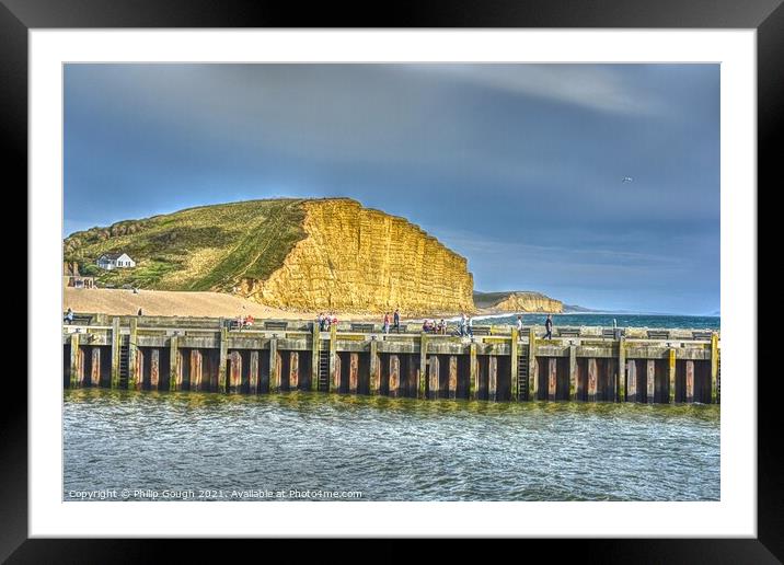 East Cliff Westbay Framed Mounted Print by Philip Gough