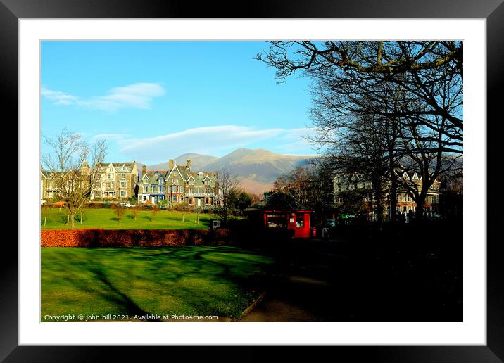 Hope park, Keswick, Cumbria. Framed Mounted Print by john hill