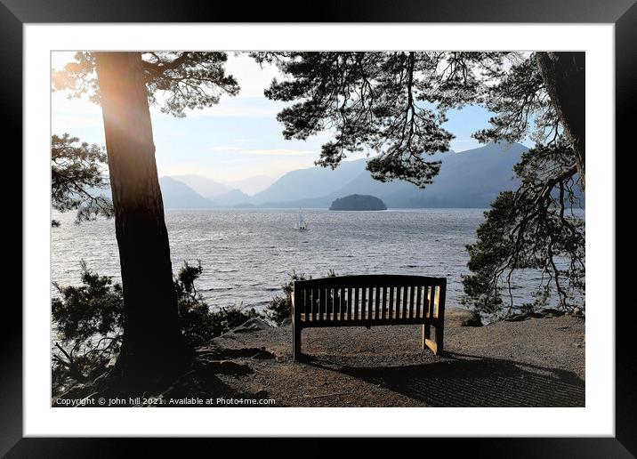 Derwentwater, Cumbria. Framed Mounted Print by john hill