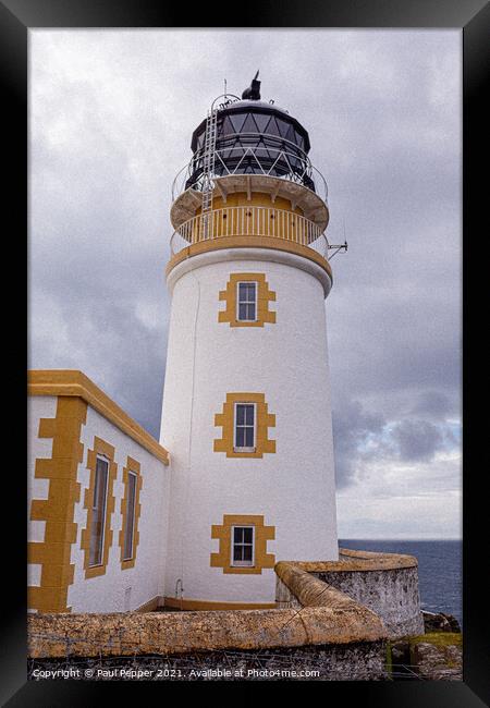 Lighthouse at Neist Point  Framed Print by Paul Pepper