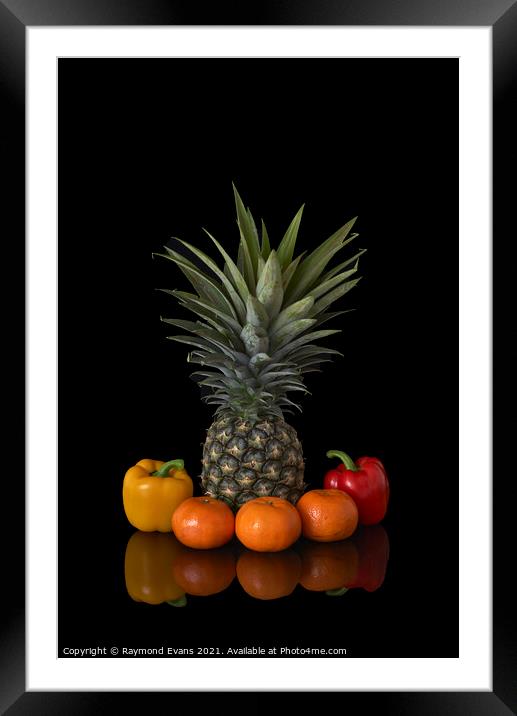 Tropical Fruit Framed Mounted Print by Raymond Evans