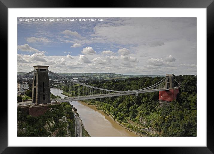 Bristol Suspension Bridge. Framed Mounted Print by John Morgan