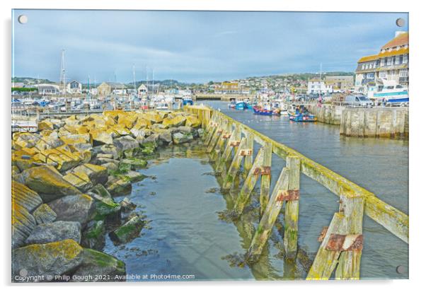 West Bay Harbour Acrylic by Philip Gough