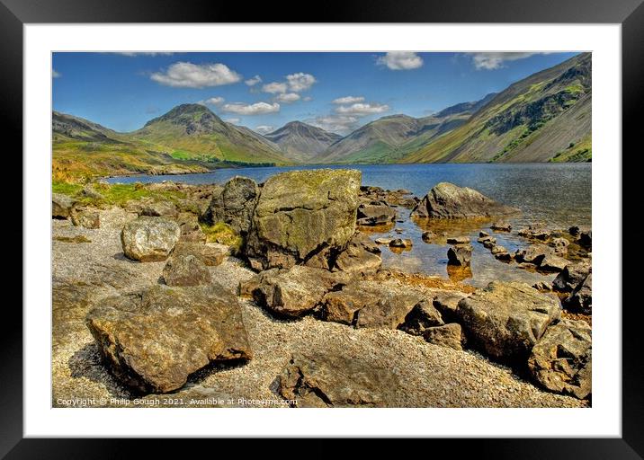 WASTWATER IN THE LAKES Framed Mounted Print by Philip Gough