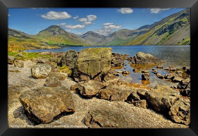 WASTWATER IN THE LAKES Framed Print by Philip Gough