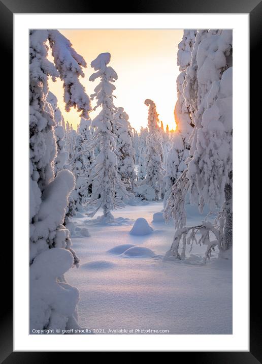 Arctic Winter Framed Mounted Print by geoff shoults