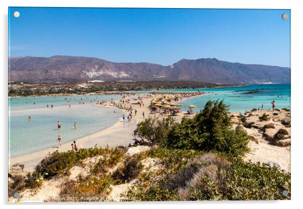Elafonisi beach, Chania, Crete, Greece Acrylic by Kevin Hellon