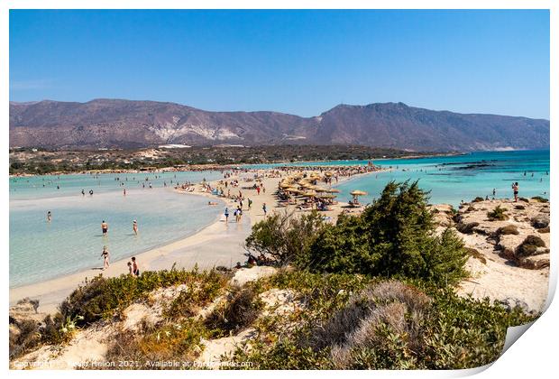 Elafonisi beach, Chania, Crete, Greece Print by Kevin Hellon