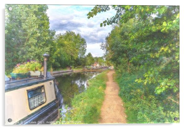 Along The Towpath Acrylic by Ian Lewis