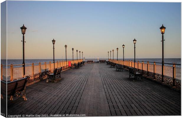 Golden Hour at Skegness Pier Canvas Print by Martin Day