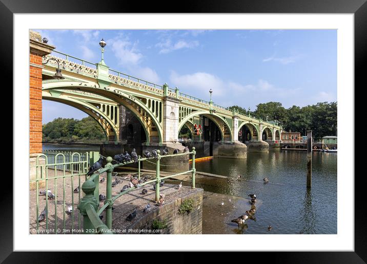 Richmond Lock and Footbridge Framed Mounted Print by Jim Monk