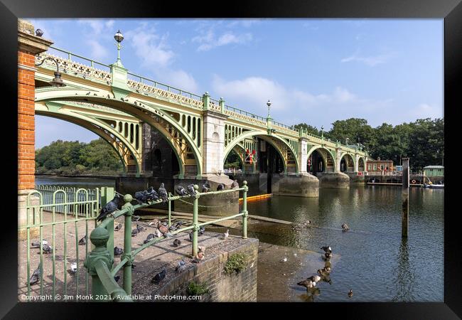 Richmond Lock and Footbridge Framed Print by Jim Monk