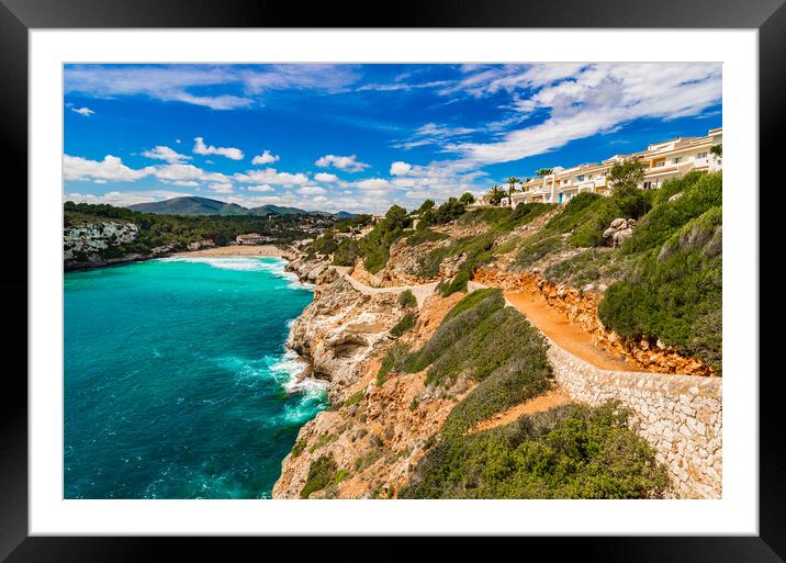 Mallorca beach Cala Romantica  Framed Mounted Print by Alex Winter