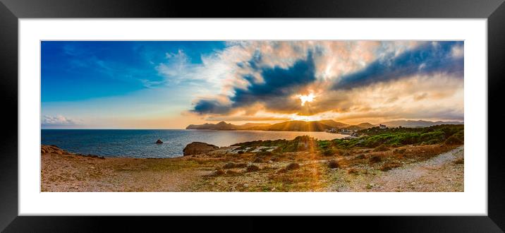 Sky cloud Sunset panorama Framed Mounted Print by Alex Winter