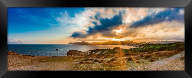 Sky cloud Sunset panorama Framed Print by Alex Winter