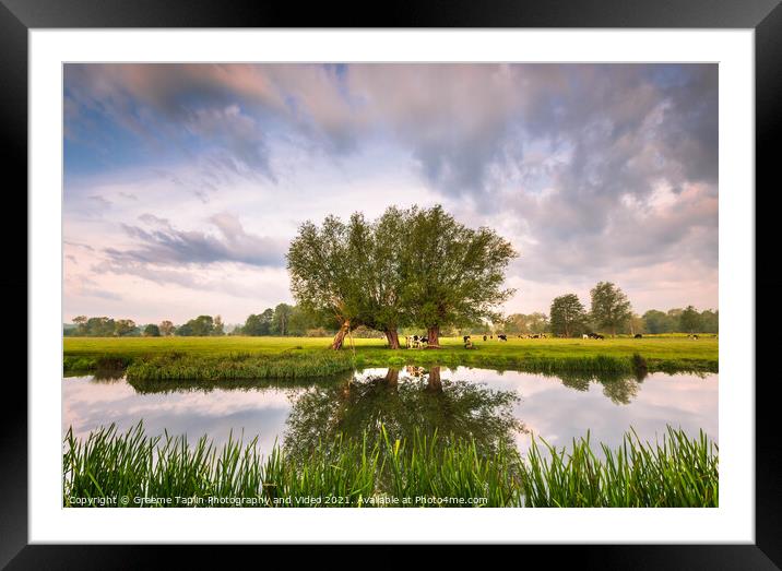 Reflections on the river Stour Framed Mounted Print by Graeme Taplin Landscape Photography