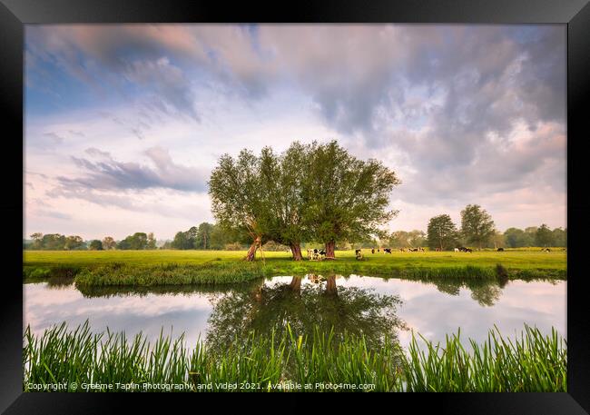 Reflections on the river Stour Framed Print by Graeme Taplin Landscape Photography