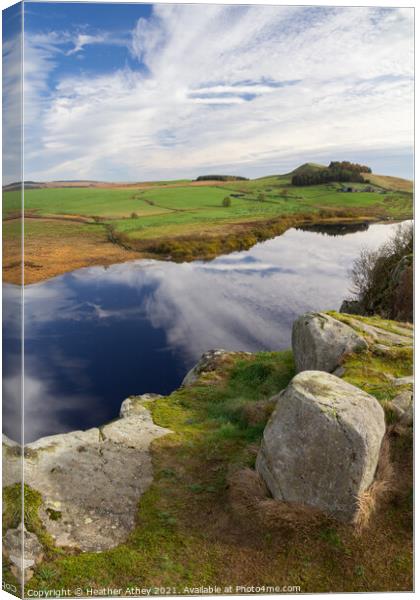 Crag Lough, Hadrian's Wall, Northumberland Canvas Print by Heather Athey