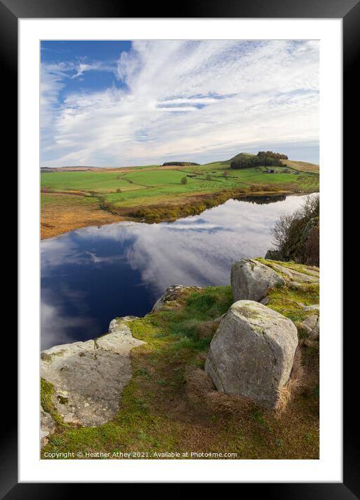 Crag Lough, Hadrian's Wall, Northumberland Framed Mounted Print by Heather Athey