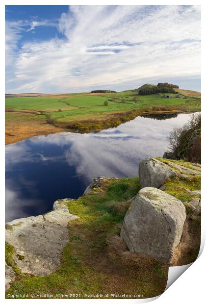 Crag Lough, Hadrian's Wall, Northumberland Print by Heather Athey