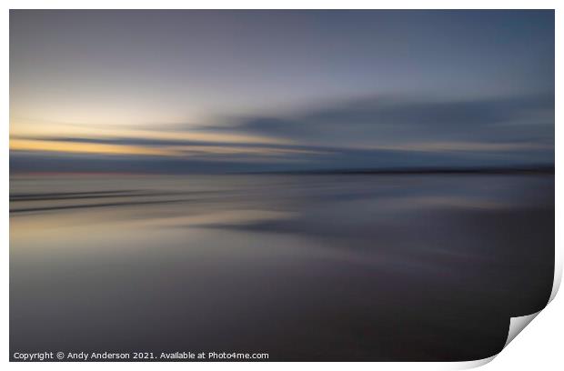 St Andrews Beach Sunrise Print by Andy Anderson