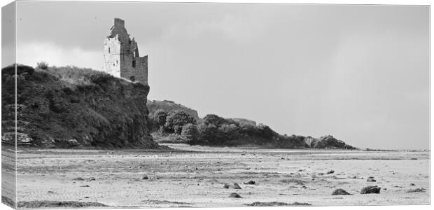 Greenan castle mono Canvas Print by Allan Durward Photography