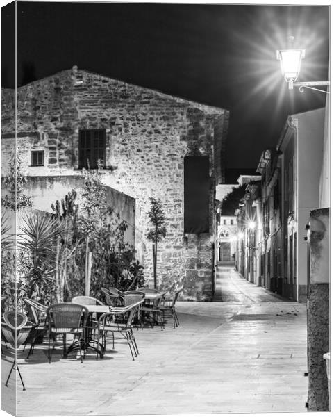 Alcudia at Night, Spain Canvas Print by Alex Winter