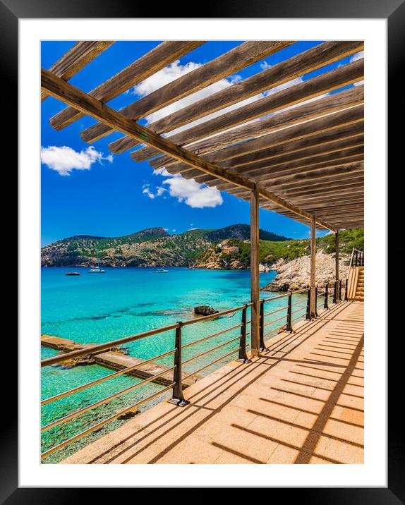 Idyllic bay of Camp de Mar Framed Mounted Print by Alex Winter