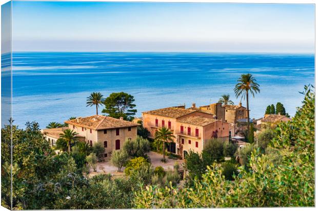 Idyllic view of an old village at Deia on Mallorca Canvas Print by Alex Winter