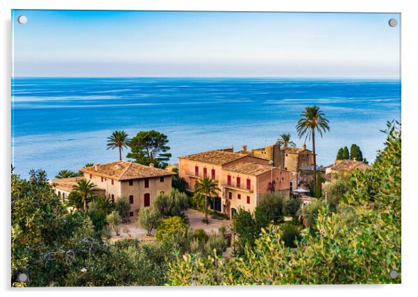 Idyllic view of an old village at Deia on Mallorca Acrylic by Alex Winter