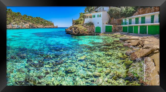 Seaside of Cala Santanyi bay, Mallorca island Framed Print by Alex Winter