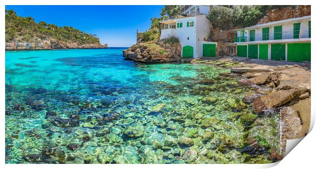 Seaside of Cala Santanyi bay, Mallorca island Print by Alex Winter