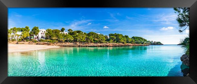 Mallorca, Cala d Or beach bay panorama view  Framed Print by Alex Winter
