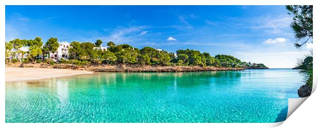 Mallorca, Cala d Or beach bay panorama view  Print by Alex Winter