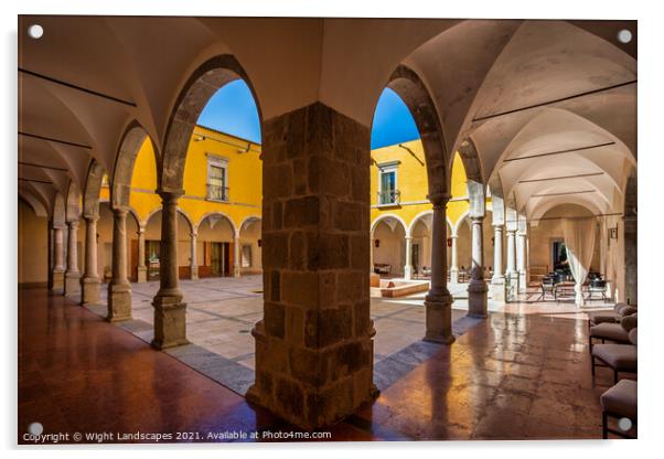 Convent Cloisters Tavira Acrylic by Wight Landscapes