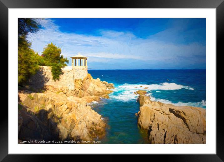 S'Agaro viewpoint on the Costa Brava Framed Mounted Print by Jordi Carrio