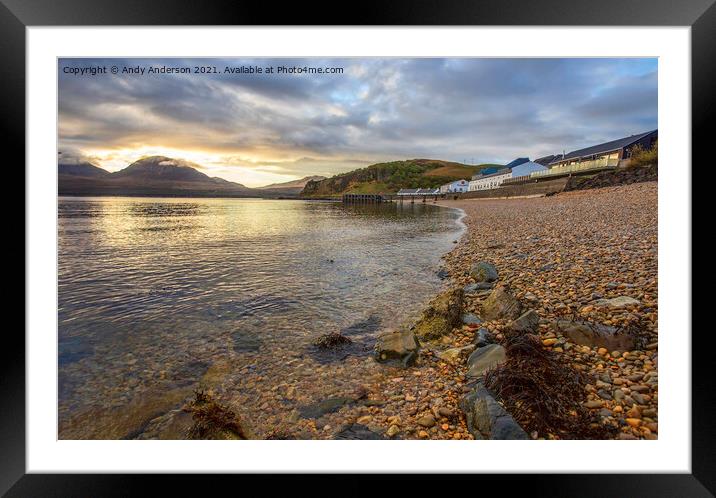 Islay Whisky by the Sea Framed Mounted Print by Andy Anderson