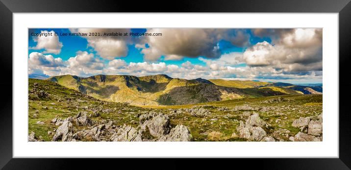 The Peaks of the Lake District Framed Mounted Print by Lee Kershaw