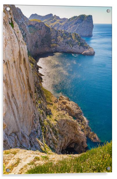 Rocks and cliffs of Cap de Formentor on Majorca island, Spain Acrylic by Alex Winter