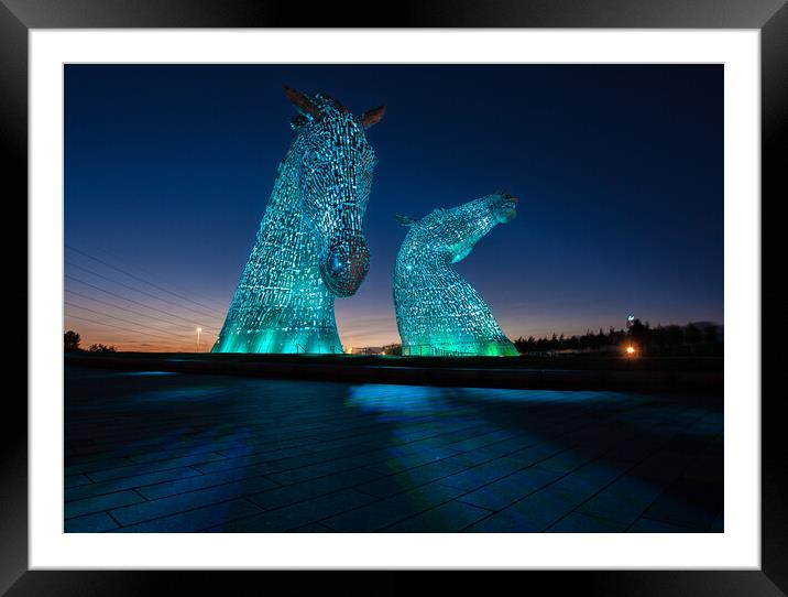 The Kelpies towering high Framed Mounted Print by Jamie Moffat