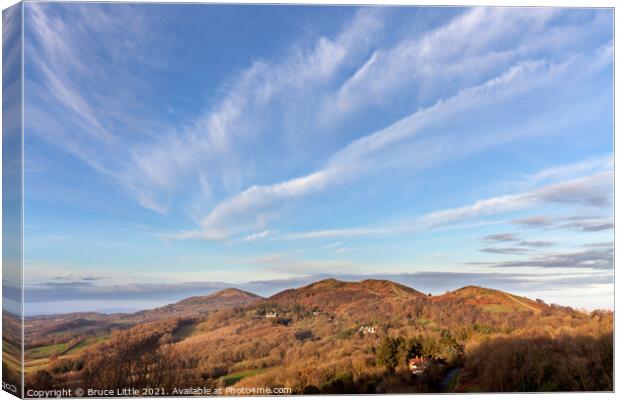 Late Afternoon Malverns Ridge  Canvas Print by Bruce Little
