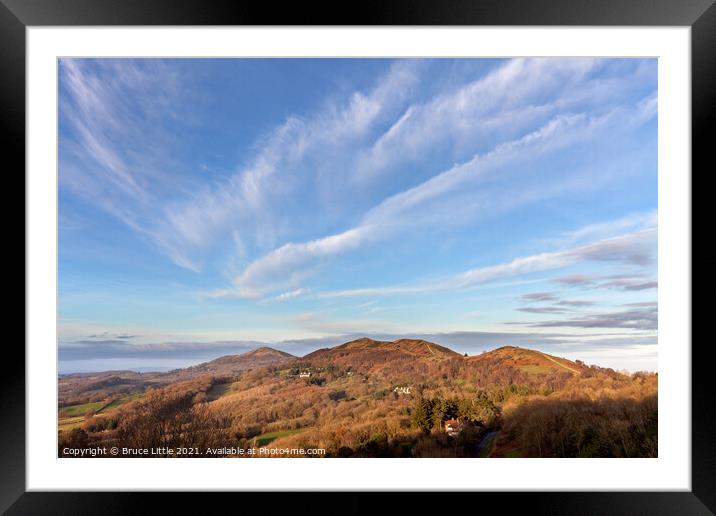 Late Afternoon Malverns Ridge  Framed Mounted Print by Bruce Little