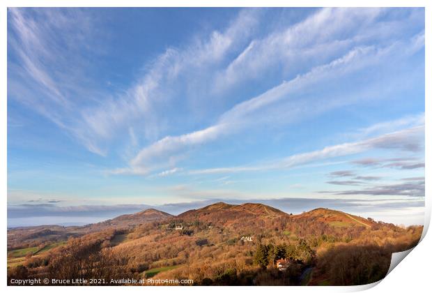 Late Afternoon Malverns Ridge  Print by Bruce Little