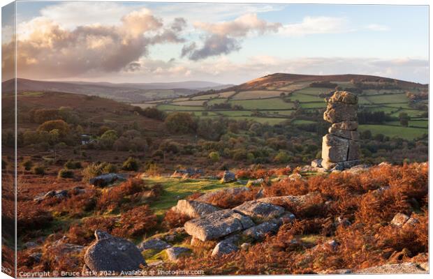 Bowermans Nose Dartmoor Canvas Print by Bruce Little