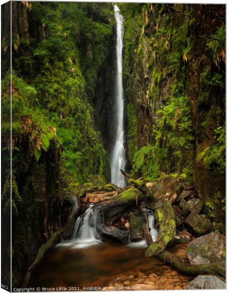 Majestic Scale Force Waterfall Canvas Print by Bruce Little
