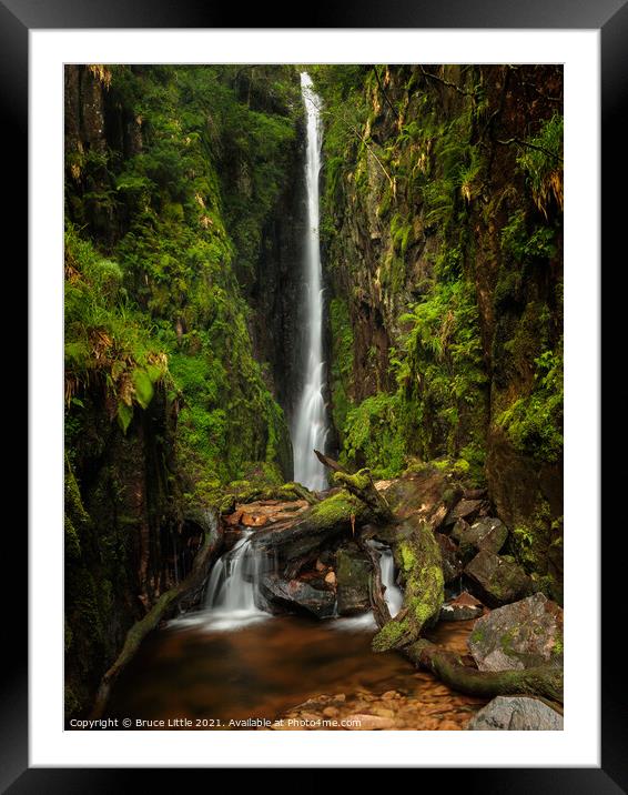Majestic Scale Force Waterfall Framed Mounted Print by Bruce Little